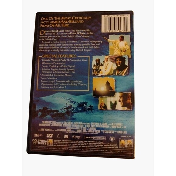 Lawrence of Arabia DVD 1962 Academy Award Digitally Remastered Special Features - Picture 4 of 6